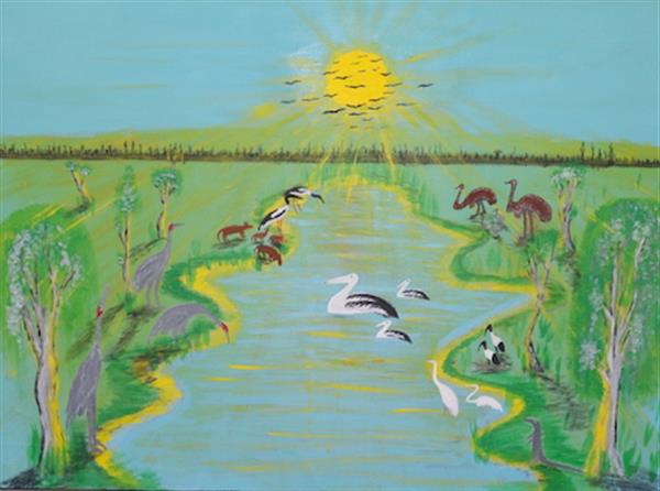 Wetlands - Acrylic on Linen