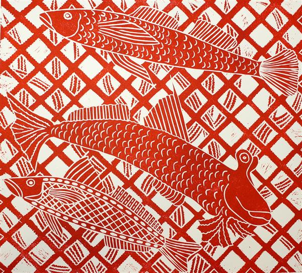 Mudskipper and Mullett - Nga'a Oyngko - Limited edition etching