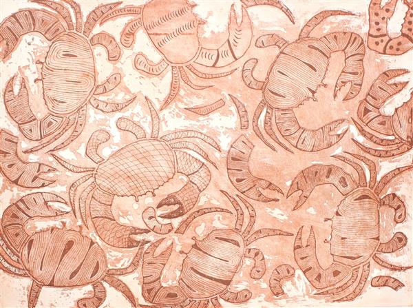 Ngat Puuy (Crab) - Etching on Paper