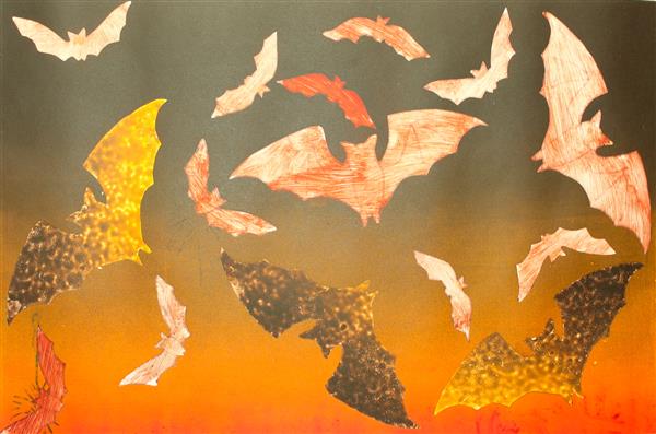Flying Fox - Mono Print on Paper