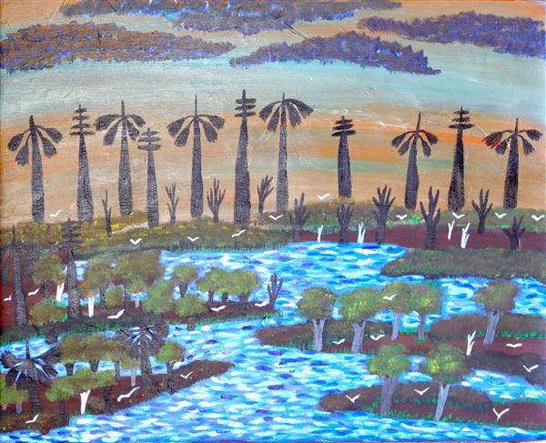 My Father's Land - Painting Acrylic on Linen Canvas